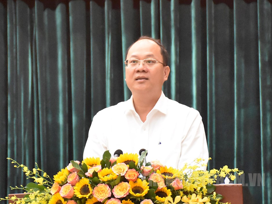 Đồng chí Nguyễn Hồ Hải phát biểu tại Hội nghị.